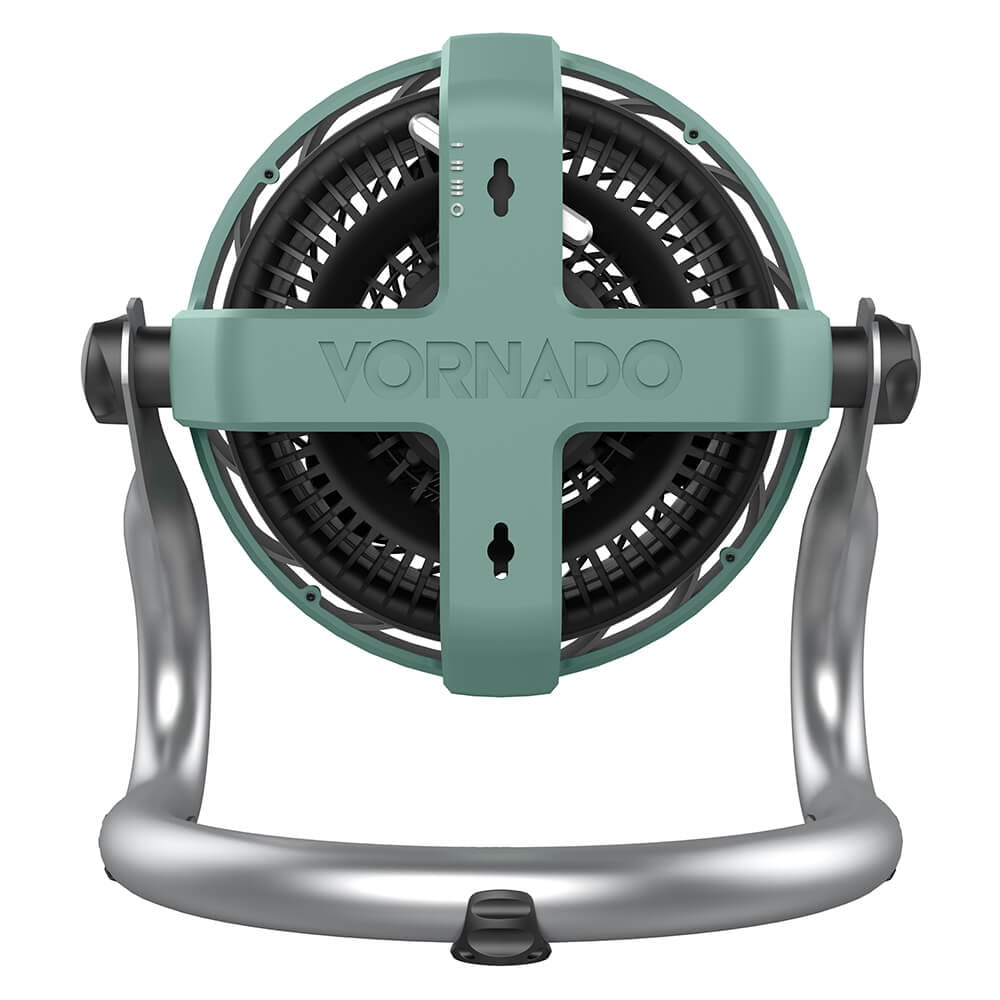 Vornado EXO51 Small Heavy Duty Air Circulator, 3-Speed High Velocity Shop Fan, Dustproof and Water-Resistant Powerful Motor, Industrial High Impact Case, Green