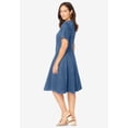 thumbnail image 4 of Jessica London Women's Plus Size Button Front Denim Dress, 4 of 4