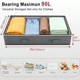 thumbnail image 3 of WEENEED 90L Under Bed Storage Bag, Foldable Closet Organizer for Blankets, Towels, Comforter, Sweaters, Linen Sheets, 3 of 6