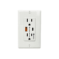 thumbnail image 4 of Teklectric - 15A Qualcomm Quick Charge 3.0 Type A & C USB Charger Tamper-Resistant Receptacle Wall Plate and Screws Included, 4 of 5