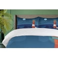 thumbnail image 4 of Ambesonne Night Ocean Duvet Cover Set, Lighthouse at Night, 2-Calking, Night Blue Multicolor, 4 of 7