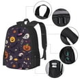 thumbnail image 4 of DouZhe Lightweight Backpack, Halloween Pumpkins Bats Witch Prints Travel Outdoor Hiking Bag School Bookbag Casual Daypack Backpacks for Women Men, 4 of 7