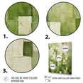 thumbnail image 3 of Designart "Green Tiles in Abstract Cubism" Abstract Framed Wall Art - Modern Green Abstract Tile Bedroom Framed Canvas Wall Art, 3 of 6