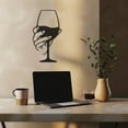 thumbnail image 6 of Violaura Wine Glass Metal Wall Art - Easy to Install Hanging Perfect for Home, Living Room Decor (24.0" x 12.0"), 6 of 8