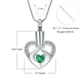 thumbnail image 2 of Crystal Heart in Heart Pendent for Ashes and Chain Cremation Jewelry for Ashes Perfume Memory Necklace for Men Women, 2 of 6