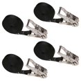 thumbnail image 1 of US Cargo Control Sangles à Cliquet en Acier Inoxydable (Lot de 4), Sangles à Cliquet Sans Fin 1 Pouce x 15 Pieds, Sangles à Cliquet Noires avec Cliquet à Poignée Grand en Acier Inoxydable, Sangle Utilitaire pour Groupement de Cargaisons, 1 of 5