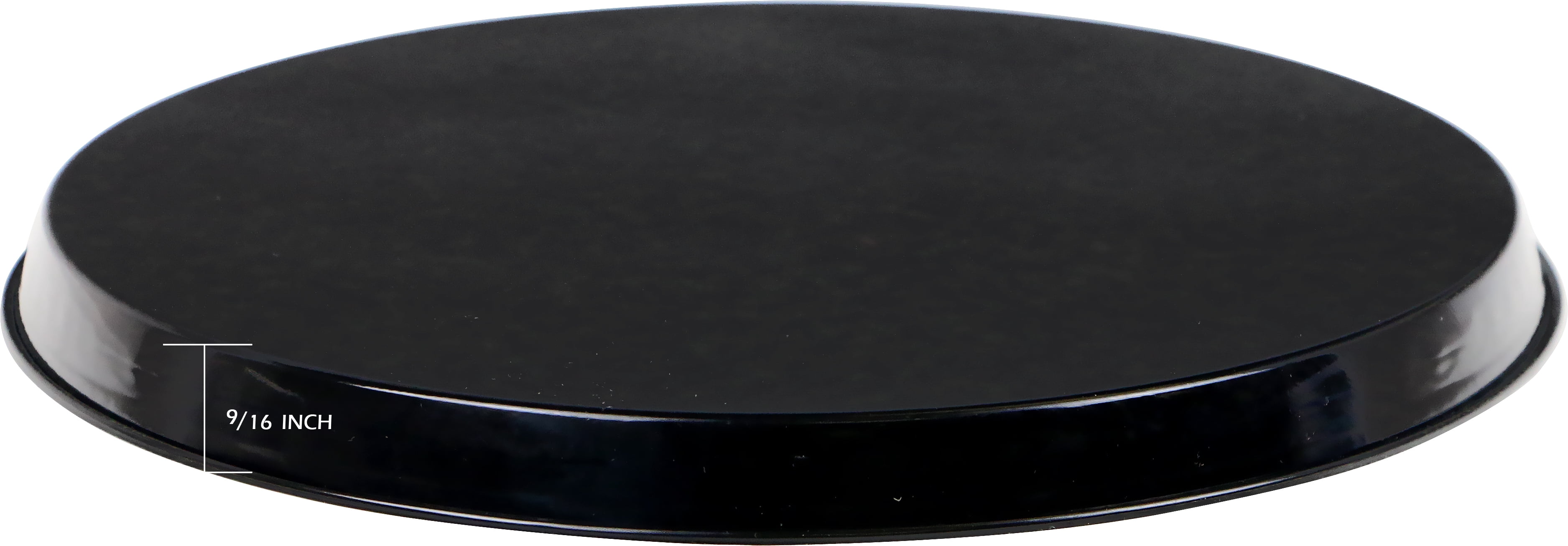 Round Electric Stovetop Burner Cover Set of 4, Black