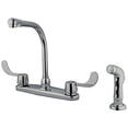 thumbnail image 1 of Kingston Brass Magellan 8" Kitchen Faucet With Blade Handles, 1 of 1