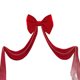 thumbnail image 2 of Adornos navideños, adornos navideños, regalos navideños, decoración colgante de lazo de terciopelo rojo con cadena de cuentas de poliéster, 2 of 4