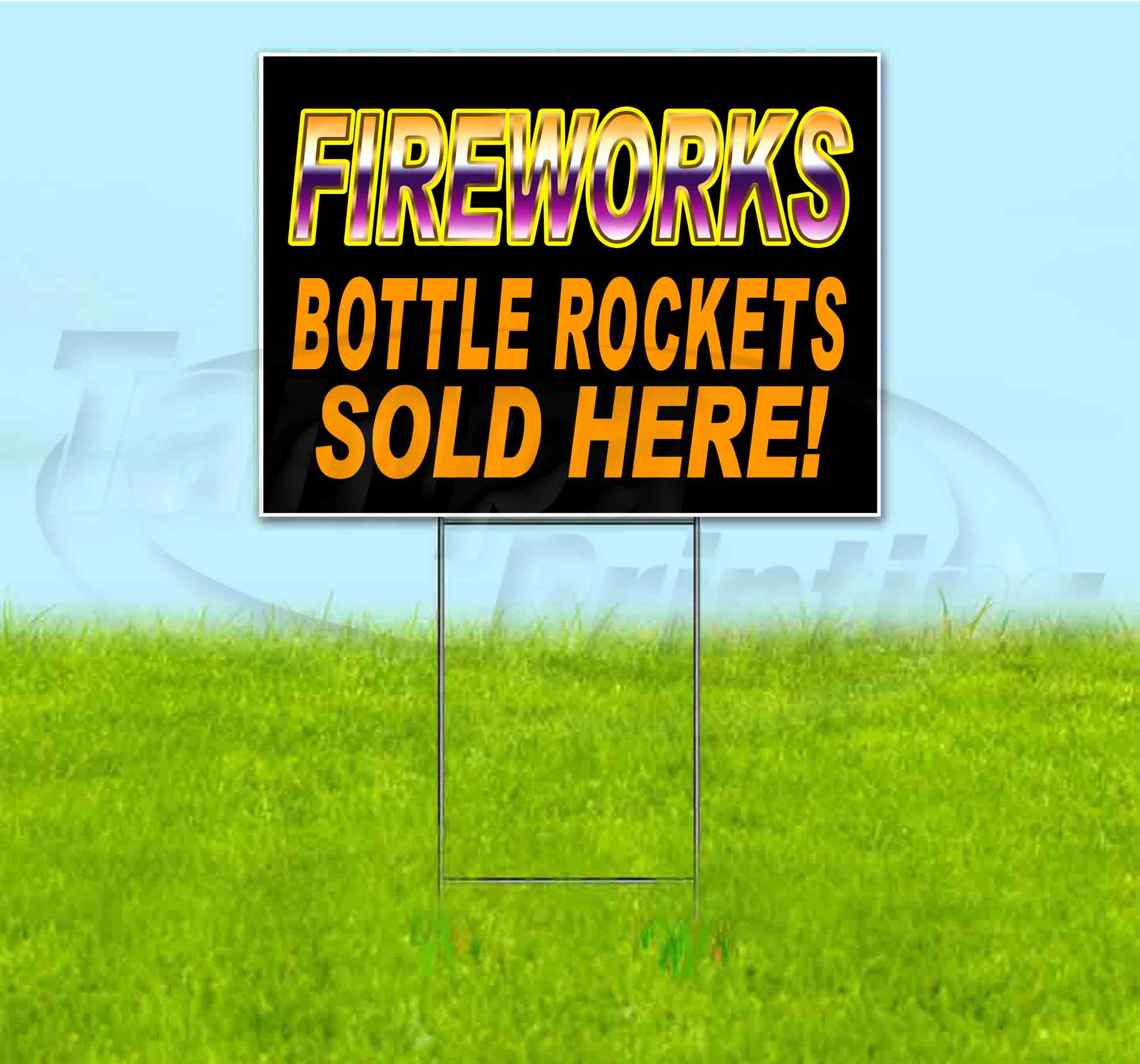 FIREWORKS BOTTLE ROCKETS SOLD HERE Advertising Vinyl Banner Flag Sign Many Sizes 