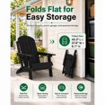 thumbnail image 4 of WINSOON Outdoor All-Weather HDPE Folding Adirondack Chair with Cup Holder & Adjustable Backrest, Easy to Install & Clean, Ideal for Garden, Yard & Patio, 4 of 8