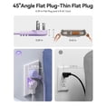 thumbnail image 6 of ORICO 7-in-1 Portable Travel Power Strip with USB Ports – 4.4ft Flat Plug Extension Cord with 3 AC Outlets, 2 USB-A, 2 USB-C (45W), Cruise Ship Approved Compact Charging Station(PURPLE), 6 of 8