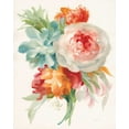 thumbnail image 2 of Nai, Danhui 15x18 Gold Ornate Wood Framed with Double Matting Museum Art Print Titled - Garden Bouquet I Orange Red, 2 of 4