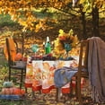 thumbnail image 2 of Fall Thanksgiving Tablecloth Pumpkin,Thanksgiving Maple Pine Cones Rectangle Table Cloth 60 x 60 for Farmhouse Decor,Perfect for Kitchen Dinner, Restaurant,Outdoor Holiday Picnic Table Cover, 2 of 5