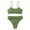 Army Green-03, variant on Lopeceal Women Swimsuit 2-Piece Ribbed Bikini Set Adjustable Strap Bathing Suits Swimwear