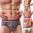 thumbnail image 3 of Amocece Sexy hombres calzoncillos ropa interior pantalones cortos convexo bulto bolsa baja cintura calzoncillospangjing, 3 of 4