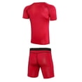 thumbnail image 4 of heyac Men's Workout Sets Athletic Clothes Soccer Shirts Shorts 3 Pack Basketball Running Gym Football Outfits Summer, 4 of 4