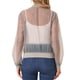 thumbnail image 3 of Chaqueta bomber ligera de mujer con cierre y mangas largas INSPIRE CHIC, transparente, XS, gris, 3 of 6