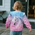thumbnail image 5 of Xixirimido Horse & Cherry Blossom Print Toddler Girls Sweatshirt Ruffle Shoulder Long Sleeve Sweatshirts Graphic Pullover Top Girls Sweater Casual Fall Winter Clothes, for 2-3T, 5 of 7