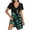 Black Green Leaf, variant on Summer Dresses for Women Casual V Neck Short Sleeve A-Line Midi Dress Boho Beach Floral Print Sundress