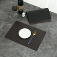 thumbnail image 4 of Ludlz Light Luxury Solid Placemat Faux Leather High Elastic Soft Touch Easy to Clean Heat-Insulated Plate Bowl Pad Table Decoration, 4 of 8