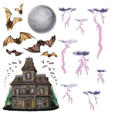 Party Central Club Pack of 192 Brown and Gray Haunted House Halloween Props 40"