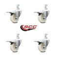 thumbnail image 2 of 3 Inch Nylon Wheel Swivel 3/4 Inch Square Stem Caster Set Total Lock Brake SCC, 2 of 2