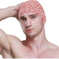 thumbnail image 3 of FYBTO Bonnet de Bain Cœurs Rouge Amour Unisexe Adulte FYBTO Polyester, 3 of 4