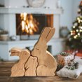 thumbnail image 3 of Estatuilla de animales hecha a mano artesanías talladas en madera regalos creativos para esposas y madres, 3 of 6