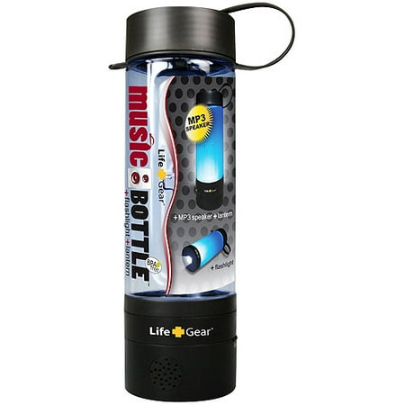Life+Gear Music Bottle MP3 Player Speaker, Flashlight and Water Bottle