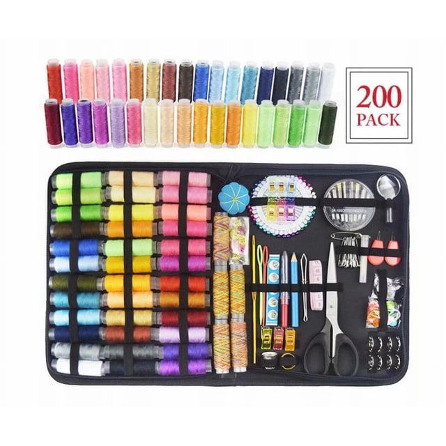 Costurero, costurero, set de costura, set de costura rectangular, set de 200 piezas ER