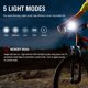 thumbnail image 3 of Luz trasera de bicicleta recargable por USB súper brillante - Impermeable, resistente - Luz trasera de bicicleta de calidad profesional - Faros delanteros de bicicleta rojos XianweiShao 8390615121552, 3 of 5