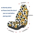 thumbnail image 3 of Wukai Cute Cow Print Sunflower A Full Set Car Seat Covers with Soft Padding Universal Auto Front Seats Protector and Cushion Mat, 3 of 5