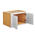 thumbnail image 2 of 36" Wide 24" Tall 14" Deep Wall (Bridge) Cabinet Snow White Inset Shaker - Double Door - Unassembled, 2 of 4