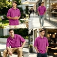thumbnail image 6 of Polo Shirts for Men Cotton Pique Short Sleeve Golf Shirts Classic Casual Moisture Wicking Tops with Pocket, 6 of 8