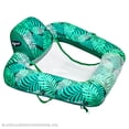 thumbnail image 2 of Aqua Zero Gravity Inflatable Swimming Pool Chair Float, Teal Fern Green, 2 of 10