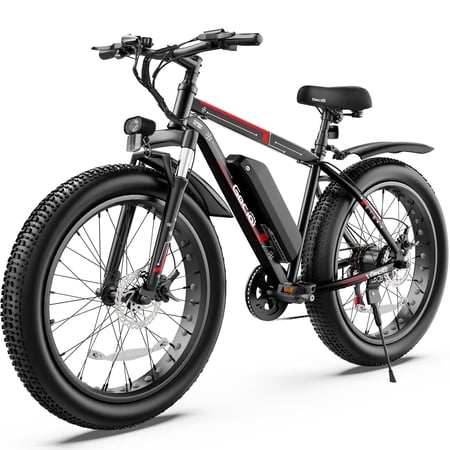 Gocio 26" 4.0 Fat Tire Electric Bike for Adults, Peak 1000W Motor, 48V 13Ah Battery, Lightweight Aluminum Alloy Frame, Max 22Mph Electric Mountain Bike Beach Snow Ebike for Men UL2849 Certified