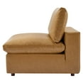 thumbnail image 3 of Sofa Middle Chair, Faux Vegan Leather, Tan, Modern Contemporary Urban Design, Living Lounge Room Hotel Lobby Hospitality, 3 of 8