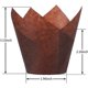 thumbnail image 2 of Zhuge 200 piezas de envoltorios para cupcakes con forma de tulipán, moldes para hornear de papel a prueba de grasa estándar, soportes para envoltorios de muffins(marrón), 2 of 5