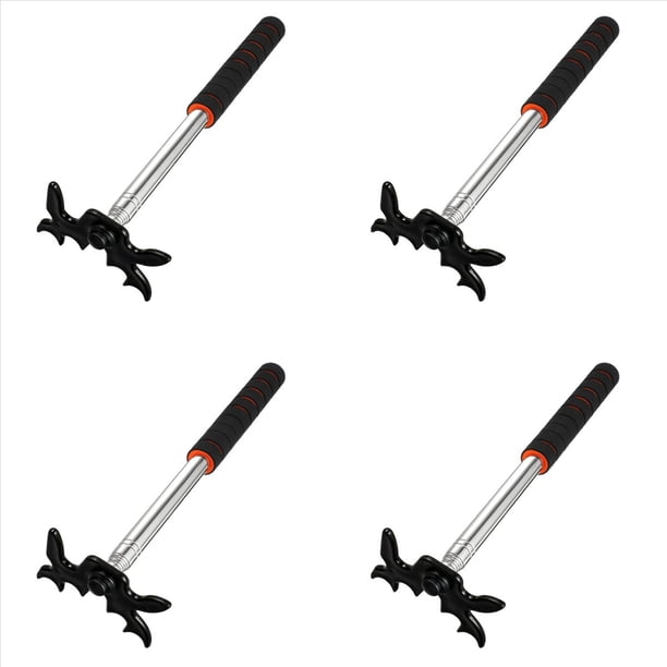 4X Puente RetráCtil para Tacos de Billar con Cabezal de Puente, Accesorio de Taco de Billar para Mesa de Billar, Cabeza de Puente, Negro