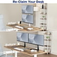 thumbnail image 3 of White Dual LCD Monitor Desk Mount Stand, Stacked Vertical 2 Screens up to 34", 3 of 8