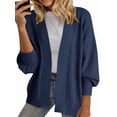 thumbnail image 2 of Women'S Fall Fashion: Front-Open Long-Sleeved Knitted Cardigan Sweater Dark Blue S, 2 of 6