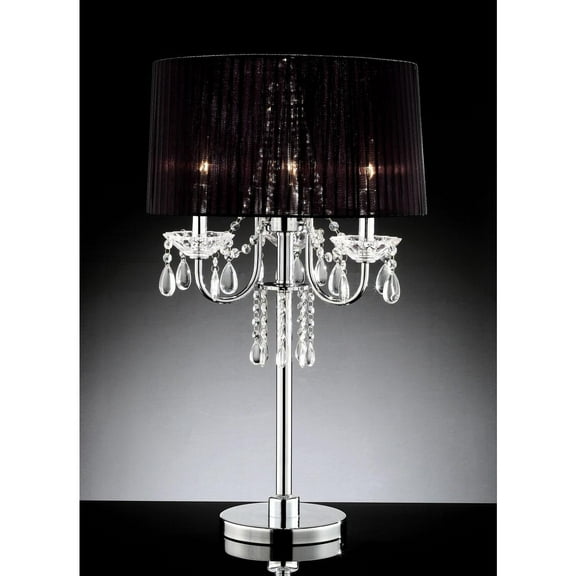 Ore International Inc. Crystal Drop Table Lamp