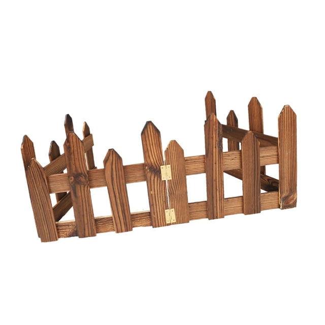 Valla de jardín hecha de estacas, diseño, borde, borde decorativo para plantas. S