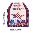 thumbnail image 3 of 72.04x12.99in Linen 4th Of July Table Runner Patriotic Stripe Farmhouses Rustics Independence Day Decor For Dining Table Kitchen Counter Multiple Patterns, 3 of 6
