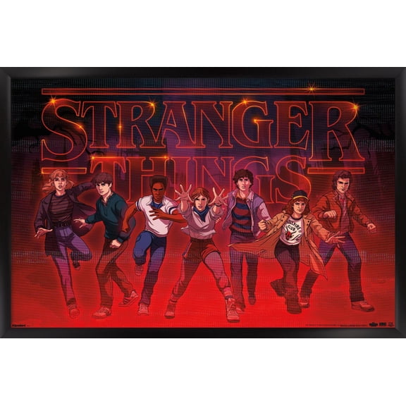 Netflix Stranger Things: Season 5 (2025) - Animated Group Wall Poster, 14.725" x 22.375" Framed