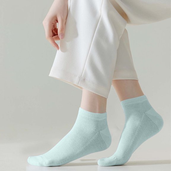 Utoimkio 1 Pair Women's Mesh Ankle Socks Breathable Running Low Cut Socks for Summer Outdoor Daily Wear