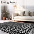thumbnail image 2 of ODIKA 5'x7' Machine Washable Non-Slip Area Rug, Braided Cord Flooring with Moisture Resistant Technology High Traffic Rug with Pad, Black, 596263, 2 of 8