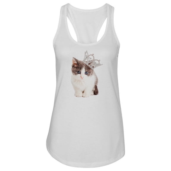 A Kitten With A Crown Tank Women -Image by Shutterstock, Female x-Large