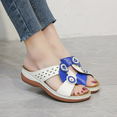 

Women Sandals Retro Summer Sandals With Heels Wedge Shoes For Women Slippers Heeled Summer Shoes Female Wedges A8